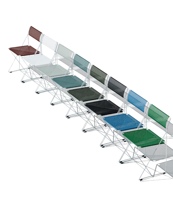 Hay  Hay X-Line Chair galvanised base, pale linden