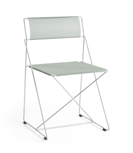 Hay X-Line Chair galvanised base, pale linden