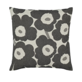 Marimekko Pieni Unikko cushion cover cotton off white, charcoal, sand