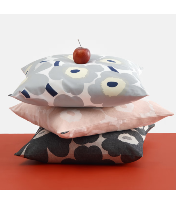 Marimekko Marimekko Pieni Unikko cushion cover cotton off white, charcoal, sand