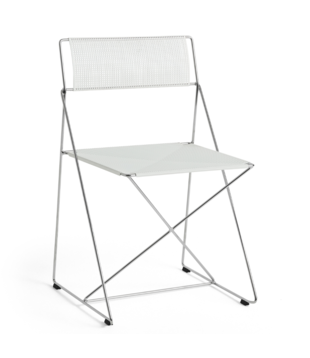 Hay X-Line Chair Indoor chromed base, chalk white