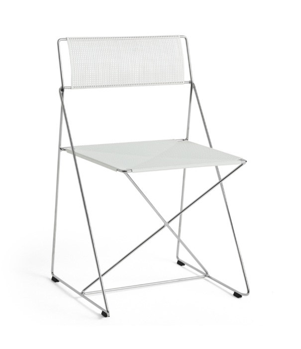 Hay  Hay X-Line Chair Indoor chromed base, chalk white