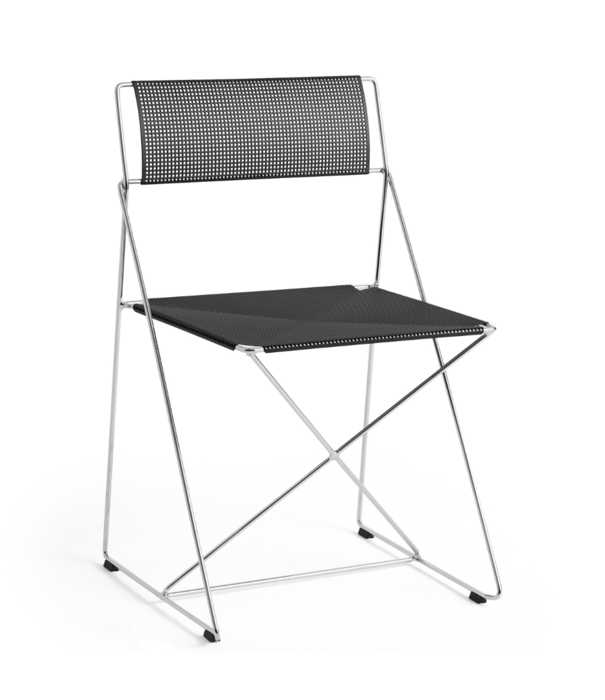 Hay  Hay X-Line Stoel Indoor chromed onderstel, zwart