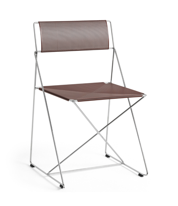 Hay  Hay X-Line Chair Indoor chromed base, iron red