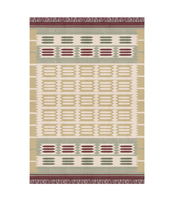 Layered  Röllakan Hilma Wool Rug Primrose
