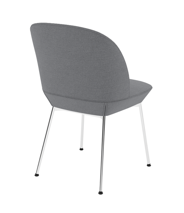 Muuto  Muuto Oslo Side Stoel Ocean 08 grijs, chrome onderstel