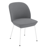 Muuto Oslo Side Chair Ocean 08 grey, chrome steel base