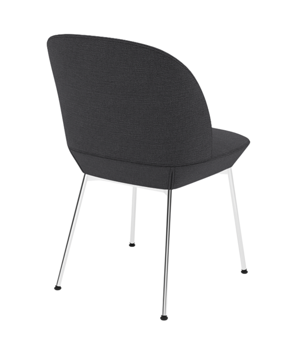 Muuto  Muuto Oslo Side Stoel Ocean 601 dark grey, chrome onderstel