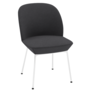 Muuto Oslo Side Chair Ocean 601 dark grey, chrome steel base