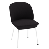 Muuto Oslo Side Chair Ocean 03 black, chrome steel base
