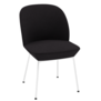 Muuto Oslo Side Stoel Ocean 03 zwart, chrome onderstel
