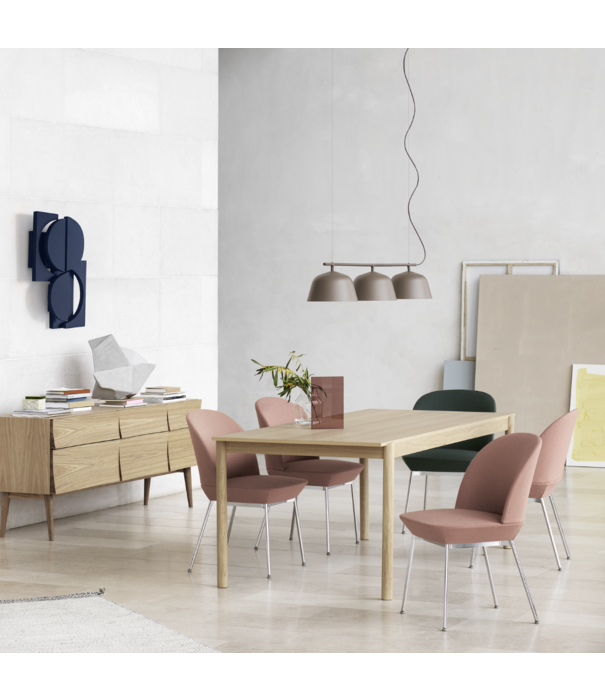 Muuto  Muuto Oslo Side Chair Ocean 601 dark grey, chrome steel base