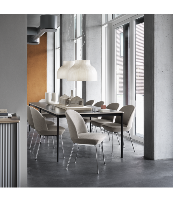 Muuto  Muuto Oslo Side Chair Ocean 08 grey, chrome steel base