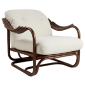 Poltrona Tria Lounge Stoel donker rotan, Reales 01