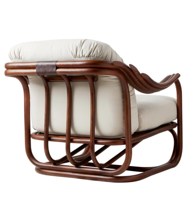 Gubi  Poltrona Tria Lounge Stoel donker rotan, Reales 01