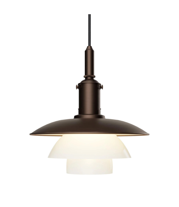 Louis Poulsen  PH 3/3 Aged Brass Opal Pendant