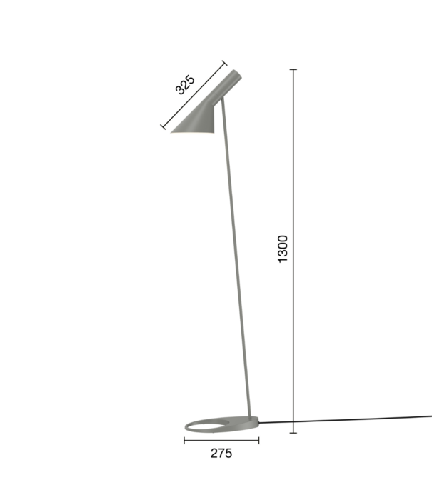 Louis Poulsen  AJ Floor Lamp brass/black