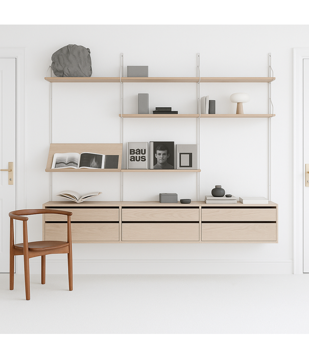 New Works  New Works Shelf Collection, Wandkast Low met 2 lades