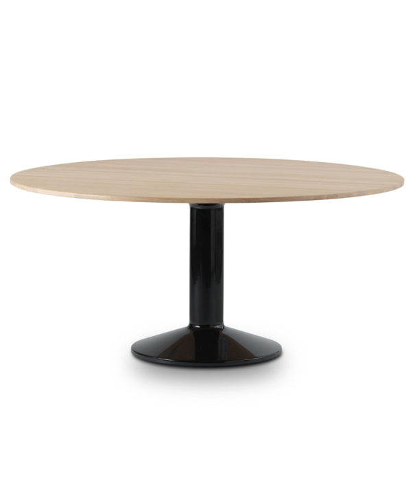 Muuto Midst Eettafel geolied eiken, zwart voet Ø160