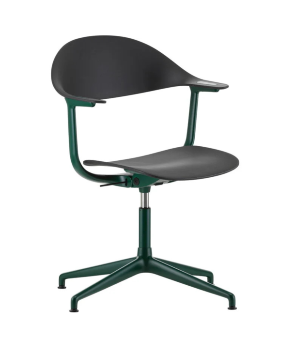 Vitra  Vitra Mynt Bureaustoel basic dark RE plastic, diepzwart 4 ster onderstel