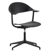 Vitra Mynt Bureaustoel basic dark RE plastic, diepzwart 4 ster onderstel