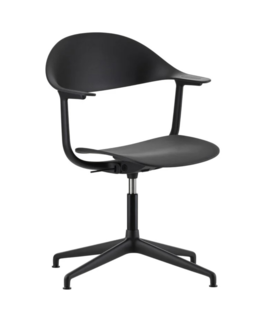 Vitra Mynt Office Chair basic dark RE plastic, deep black 4 star base