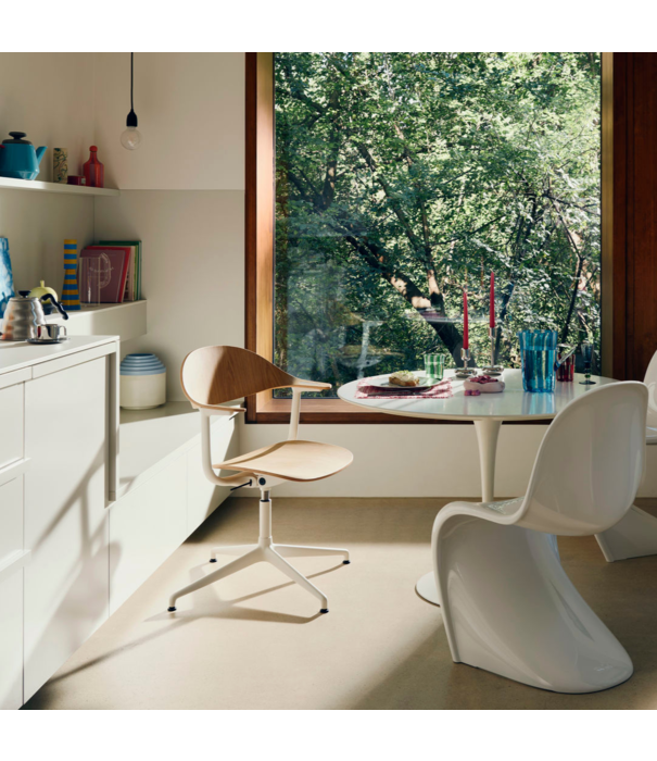 Vitra  Vitra Mynt Bureaustoel basic dark RE plastic, diepzwart 4 ster onderstel