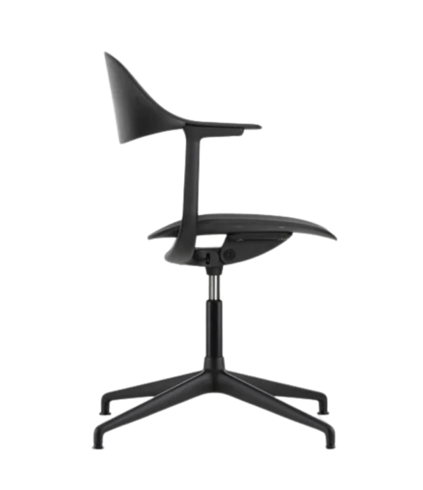 Vitra  Vitra Mynt Bureaustoel basic dark RE plastic, diepzwart 4 ster onderstel