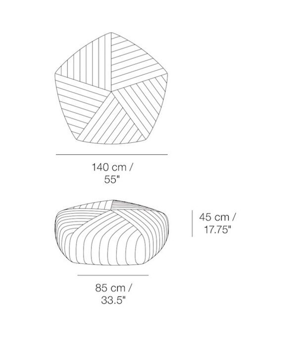 Muuto  Muuto Five Poef Extra Large