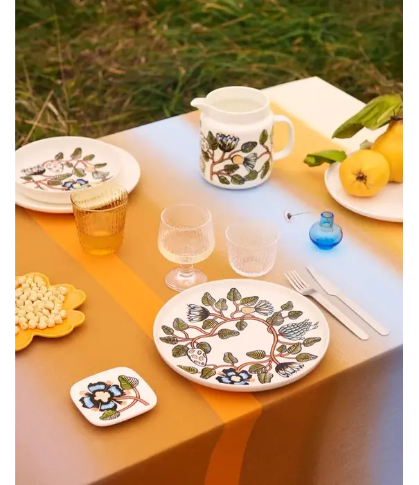 Marimekko Marimekko Tiara Dish set 6 pcs, white - warm orange - green