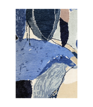 Layered Heather Chontos Rug Blue Lake