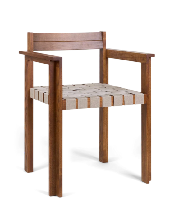 Frama  Frama Symmetry Armrest Chair, honey lacquered ash / oat stof