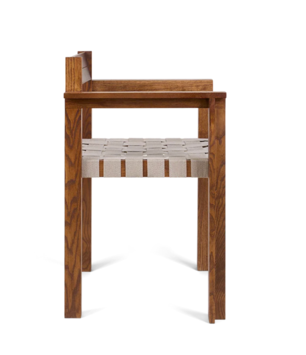 Frama  Frama Symmetry Stoel met arm, honing gelakt essen / oat stof