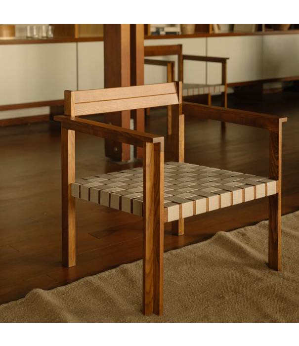 Frama  Frama Symmetry Easy Chair, honey ash / oat fabric