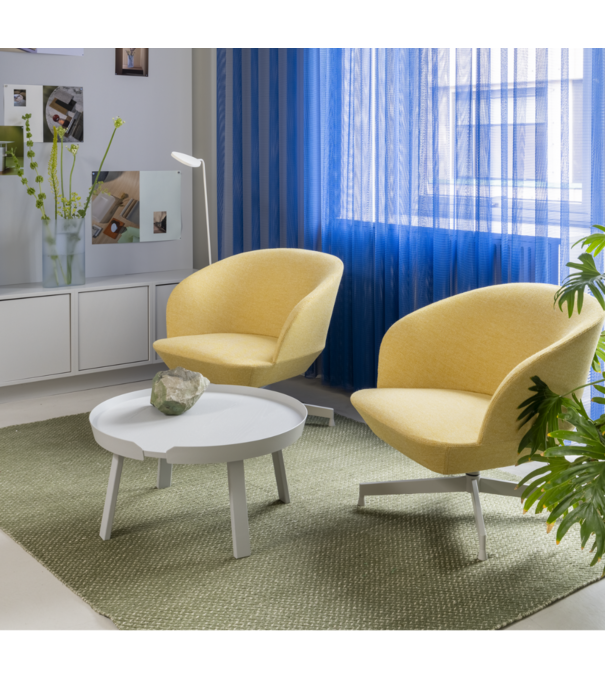 Muuto  Muuto - Oslo lounge stoel Twill Weave 990 - poten zwart