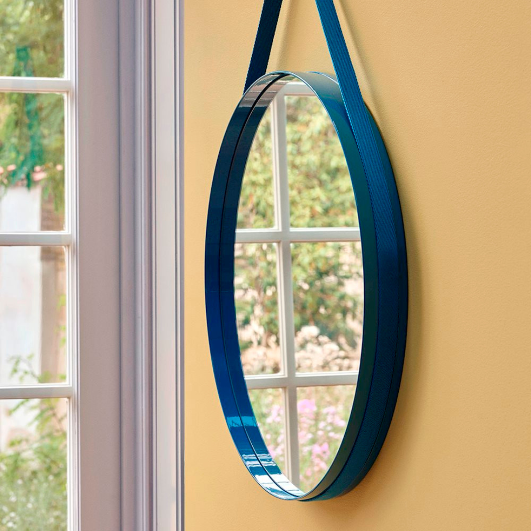 HAY STRAP MIRROR Φ50 グレー、鏡、ヘイ STRAP MIRROR NO 2 Φ50｜北欧デンマーク インテリアブランドの
