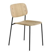 Hay Soft Edge 40 sEetkamerstoel eiken, zwart tube basis / Sale