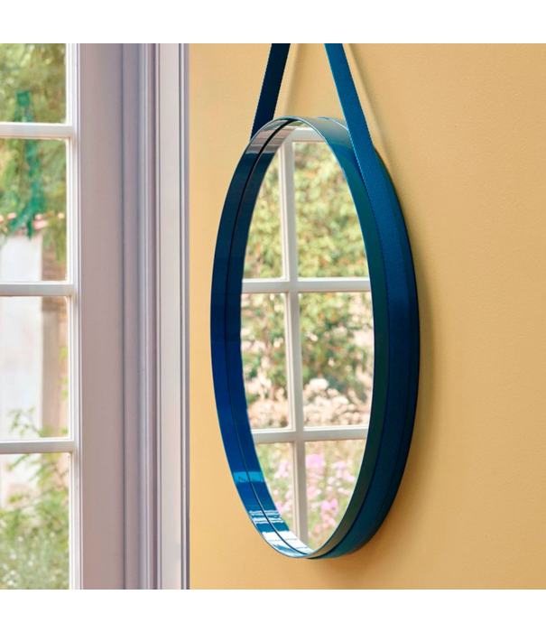 Hay  Strap Mirror light grey Ø70 / Sale