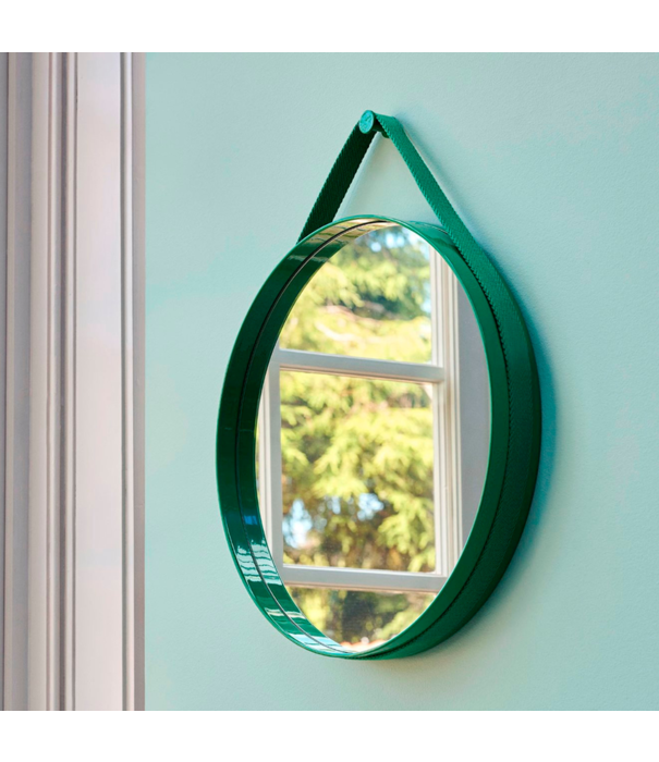 Hay  Strap Mirror light grey Ø70 / Sale