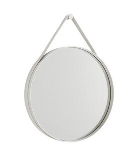Hay Strap Mirror light grey Ø70 - Sale