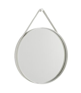 Strap Mirror light grey Ø70 - Sale