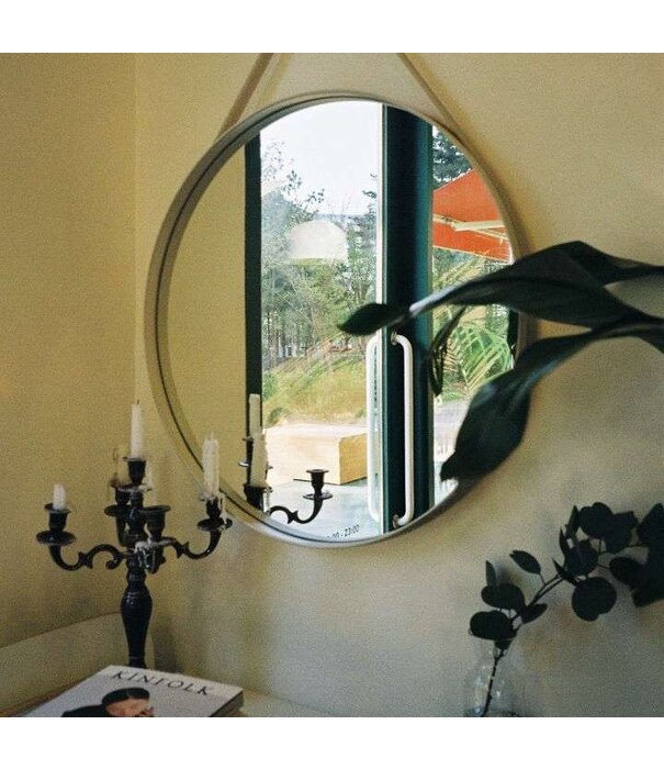 Hay  Hay Strap Mirror light grey Ø70 / Sale