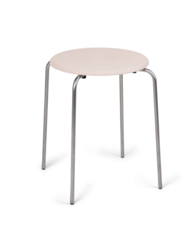 Frama Petit Rond Stool stainless steel, seat upholstered