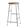 Hay Cornet Bar Stool oiled oak, chromed base