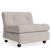 Hay Amanta 1 seater cream beige shell, Overlap 05 light grey