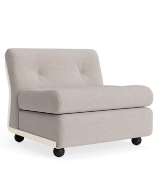 Hay Amanta 1 seater cream beige shell, Overlap 05 lichtgrijs