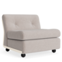 Hay Amanta 1 seater cream beige shell, Overlap 05 light grey