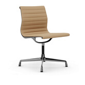 Vitra - Aluminium Chair EA 101 Polished leather, not rotatable