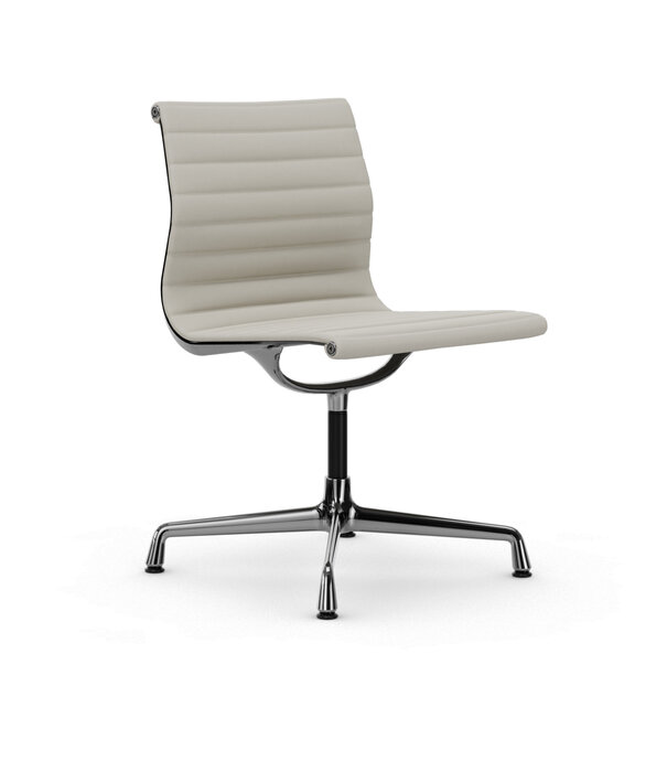 Vitra  Vitra - Aluminium Chair EA 101 Polished leather, not rotatable