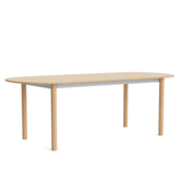 Hay Annex Oblong Eettafel eiken / aluminium, eiken onderstel 220cm